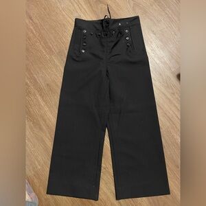 DSCP Vintage Military Black High-Waisted Wide-Leg Sailor Pants